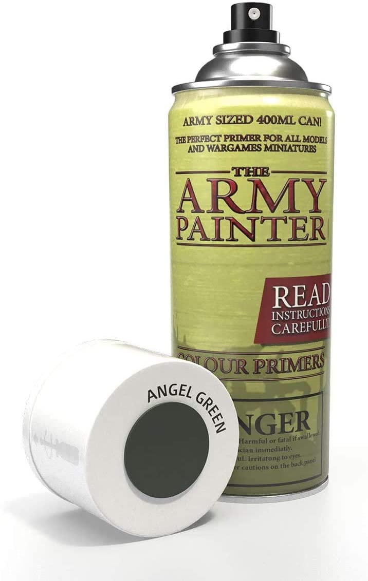 The Army Painter Color Primer Spray Paint, Angel Green, 400ml, 13.5oz - Acrylic Spray Undercoat for Miniature Painting - Spray Primer for Plastic Miniatures