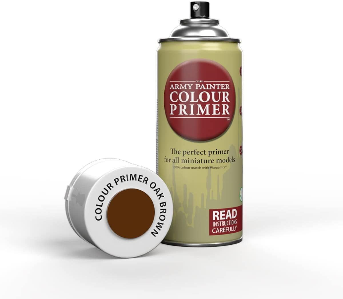 The Army Painter Color Primer Spray Paint, Oak Brown, 400ml, 13.5oz - Acrylic Spray Undercoat for Miniature Painting - Spray Primer for Plastic Miniatures