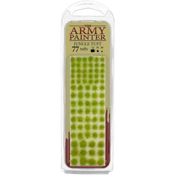 The Army Painter Tufts - Battlefield Tufts: Jungle Tuft, 77 Pcs, 3 Sizes -Terrain Model Kit for Miniature Bases & Model Grass Tufts -Diorama Supplies & Diorama Grass for Mini Basing & Gaming Scenery