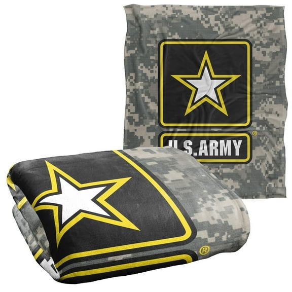 Army Patch Officially Licensed Silky Touch Super Soft Throw Blanket 50' x 60'