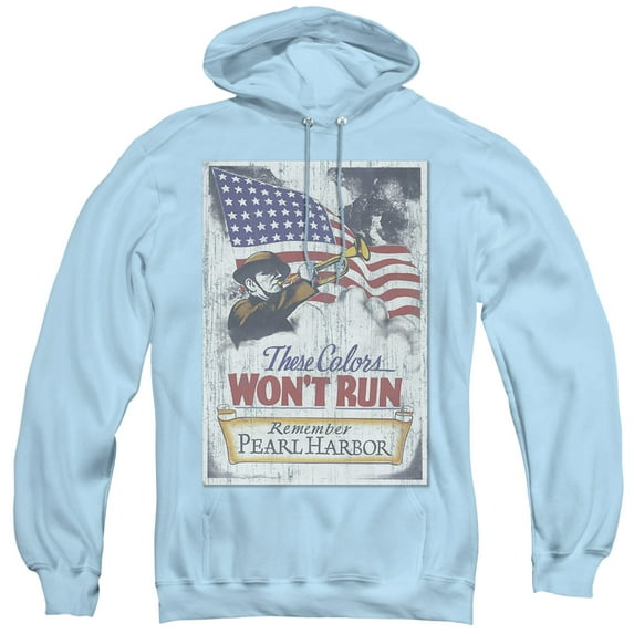 Army Pearl Harbor Adult Pullover Hoodie Sweatshirt Light Blue