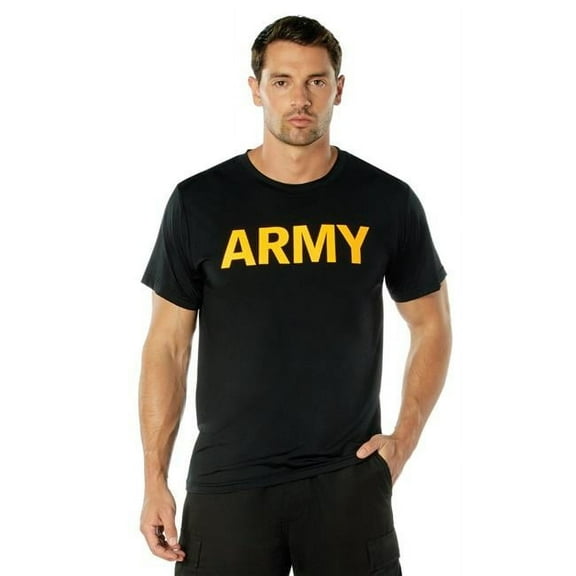 Army Physical Training PT Shirt, Black
