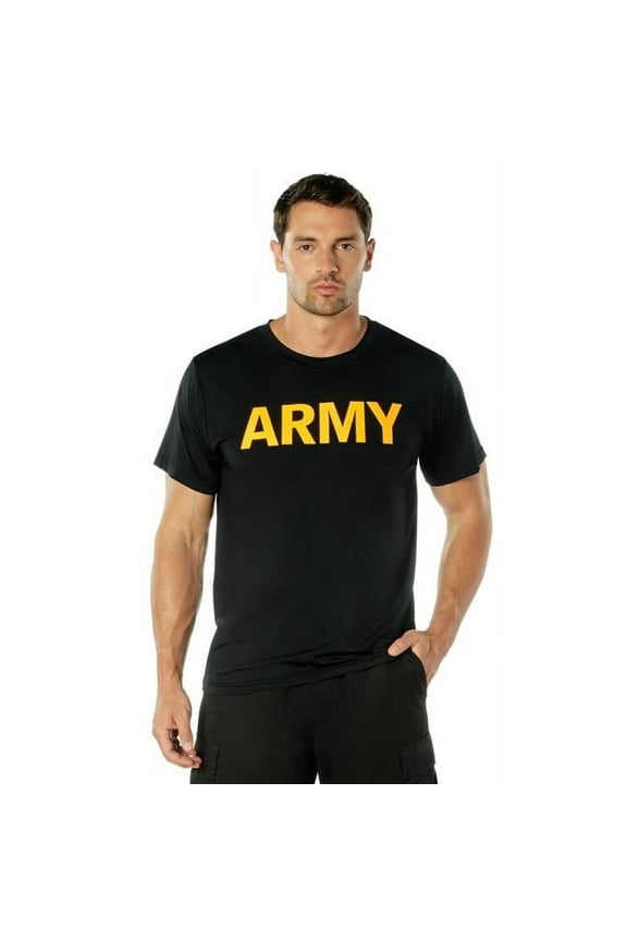 Army Physical Training PT Shirt, Black