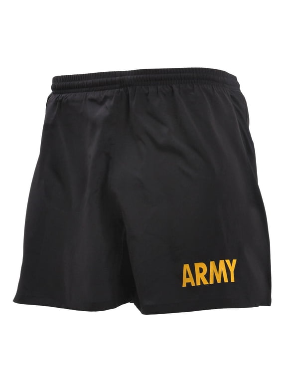 Army Physical Training PT Shorts, Black, Large