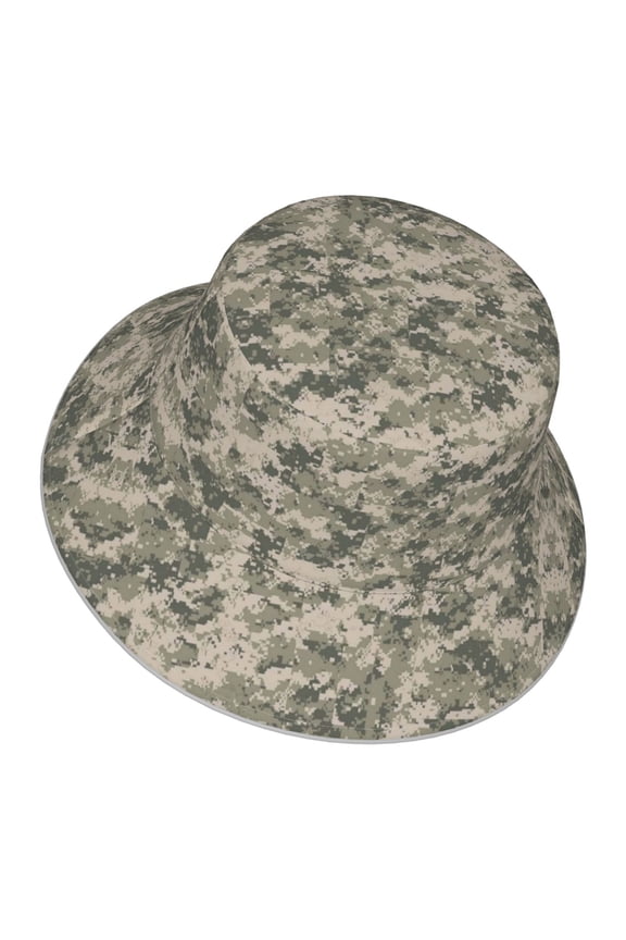 Army Pixel Camouflage Bucket Hat Stripe Beach Fisherman Hats For Women Men Reversible Double-Side-Wear With Reflective