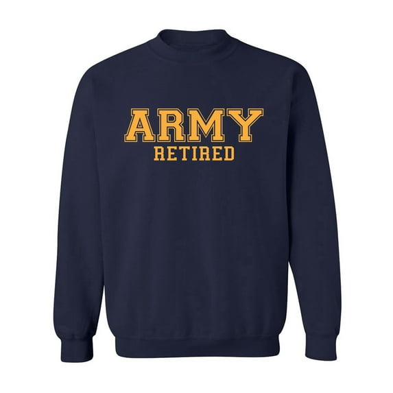 Army Retired Gold logo Military Style PT Crewneck Sweatshirt