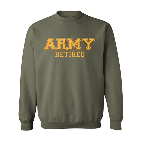 Army Retired Gold logo Military Style PT Crewneck Sweatshirt