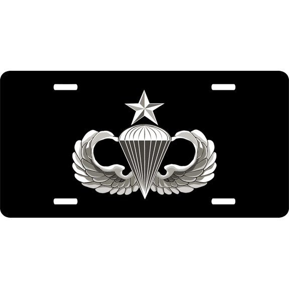 Army Senior Parachutist License Plate