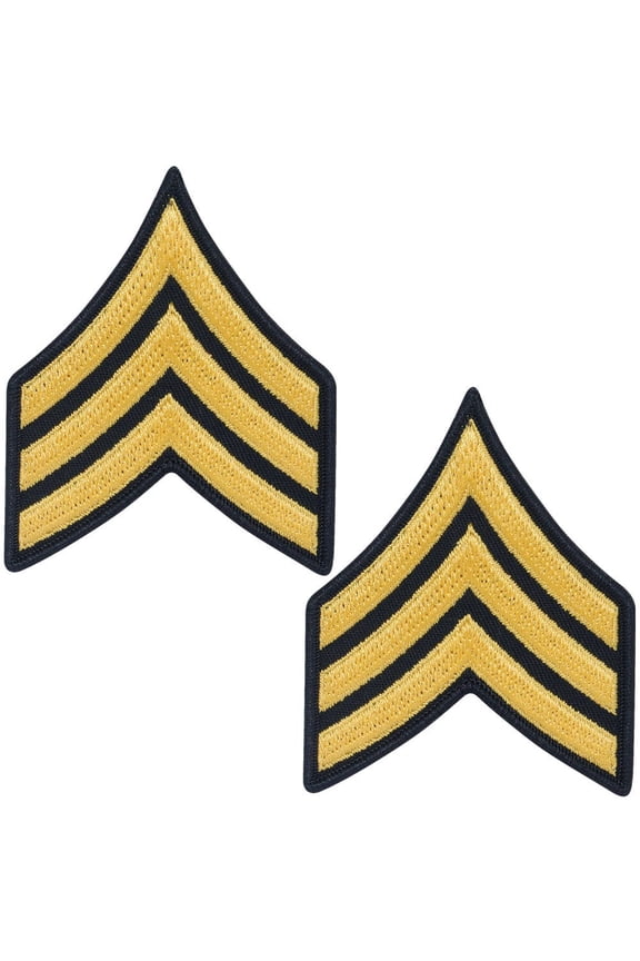 Army Sergeant SGT E5 Cloth Rank for ASU Size Male