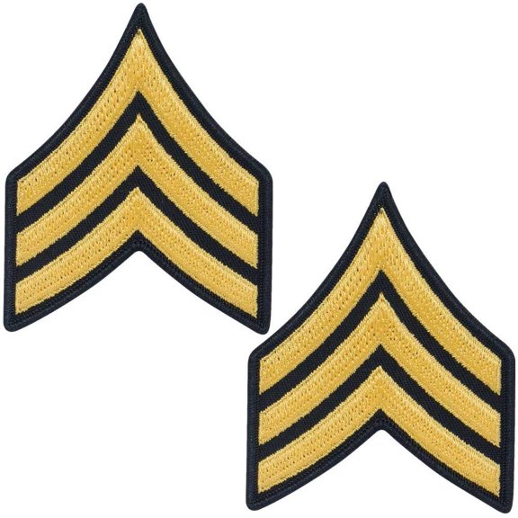 Army Sergeant SGT E5 Cloth Rank for ASU Size Male