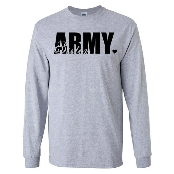 Army Sister Heart Heart Long Sleeve T-Shirt