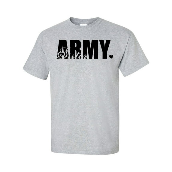 Army Sister Heart Heart Short Sleeve T-Shirt
