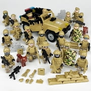 Army Special Forces 20 Custom Minifigures + Jeep - L41