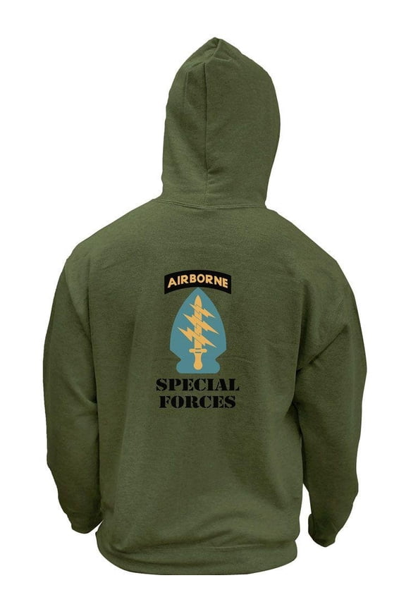 Army Special Forces Full Color Veteran Pullover Hoodie