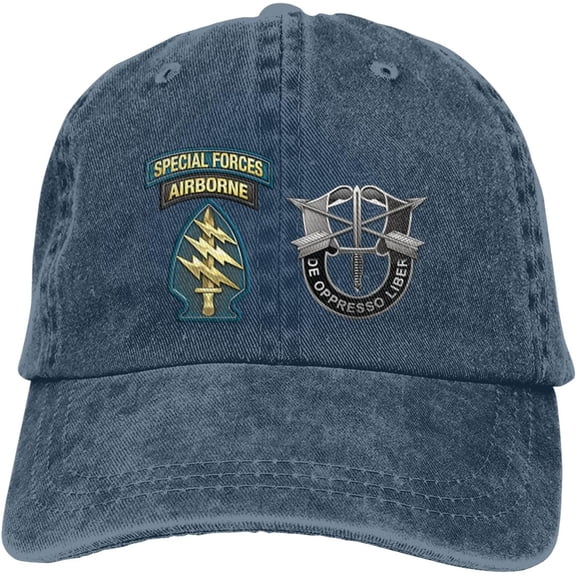 Army Special Forces Green Berets SSI DUI Unisex Baseball Cap Adjustable Dad Hat Denim Hat Trucker Hat
