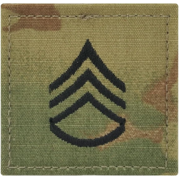 Army Staff Sergeant Rank OCP with Hook and Loop