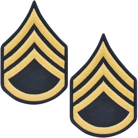 Army Staff Sergeant SSG E6 Cloth Rank for ASU Size Male
