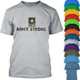 thumbnail image 1 of Army Strong Star Logo Tshirt Military Army Forces Tee Outfit Color Orange Large, 1 of 2