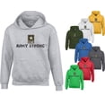 thumbnail image 1 of Army Strong Star Logo Unisex Outfit Hoodie USA Military Forces Color Sport Gray Large, 1 of 2