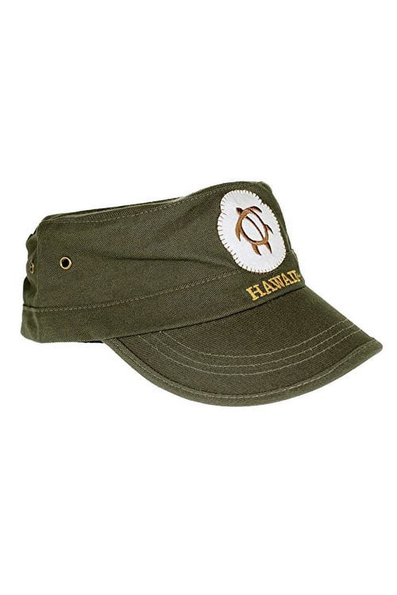 Army Style Cap Hat, Turtle Hawaii, Army Green