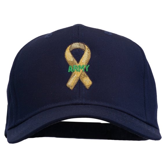 Army Support Ribbon Embroidered Cap - Navy OSFM