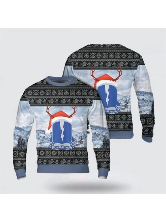 Army Sweater, US Army 550th Parachute Airborne Infantry Regiment Christmas Sweater