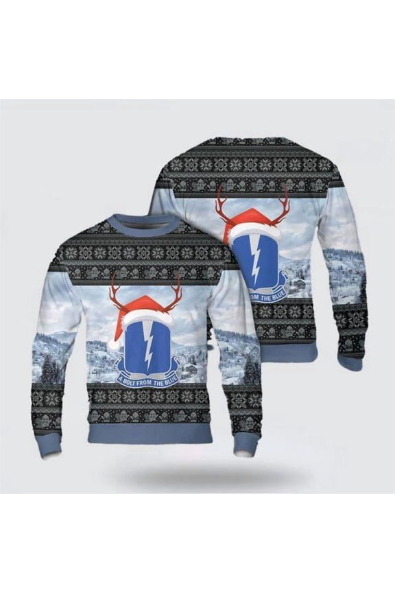Army Sweater, US Army 550th Parachute Airborne Infantry Regiment Christmas Sweater