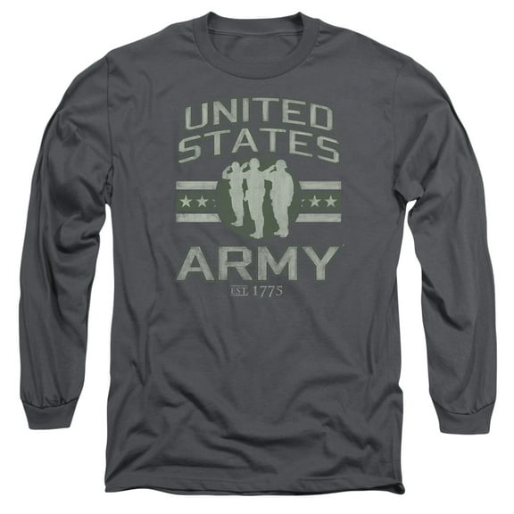 Army United States Army Long Sleeve T-Shirt Adult 18/1 Charcoal