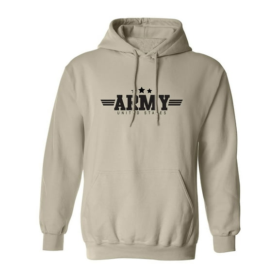 Army United States with bold Stars Adult Hooded Sweatshirt