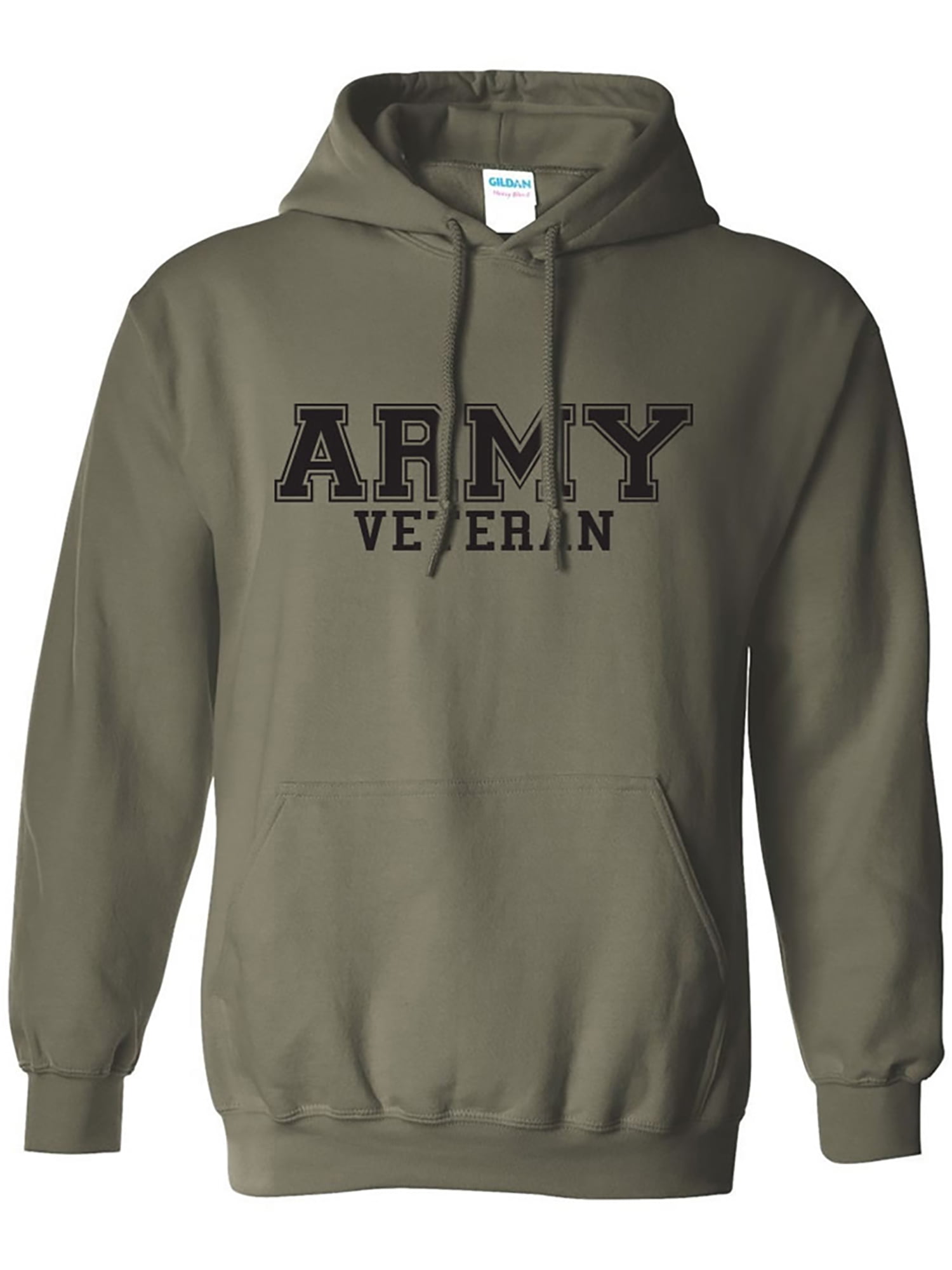 Army Veteran BLACK logo Hooded Sweatshirt