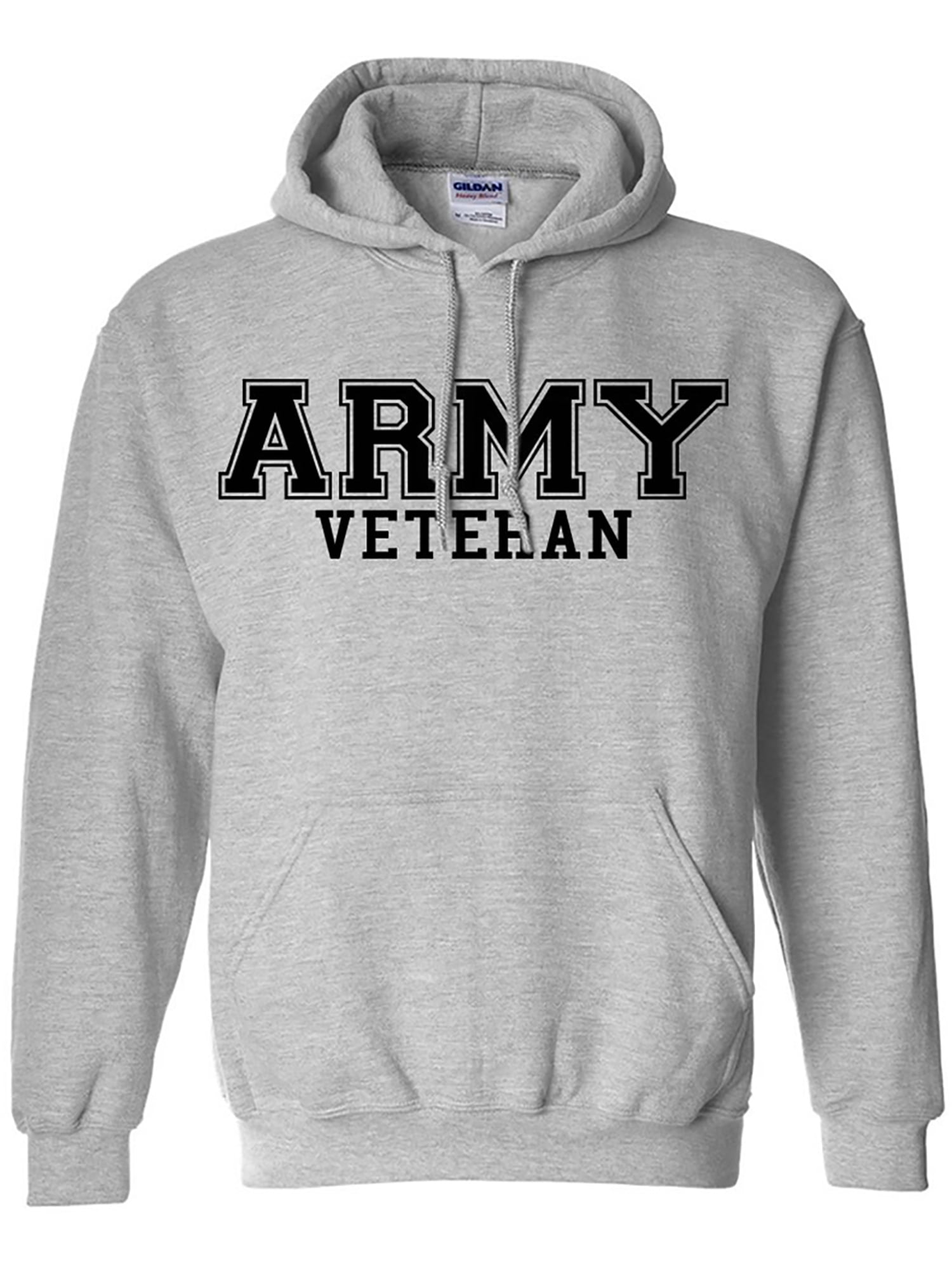 Army Veteran BLACK logo Hooded Sweatshirt