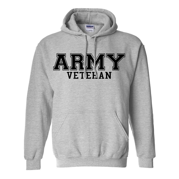 Army Veteran BLACK logo Hooded Sweatshirt