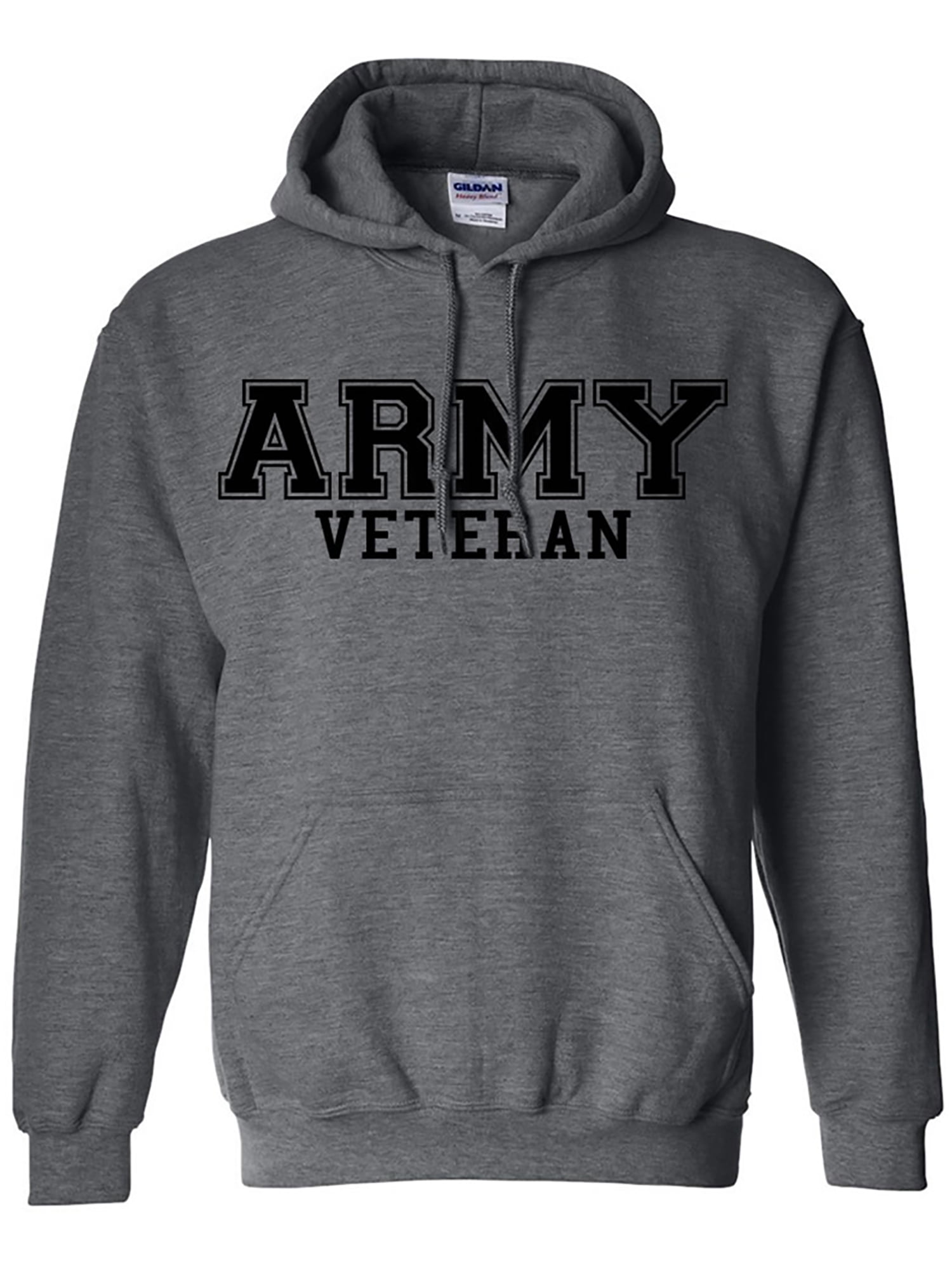 Army Veteran BLACK logo Hooded Sweatshirt