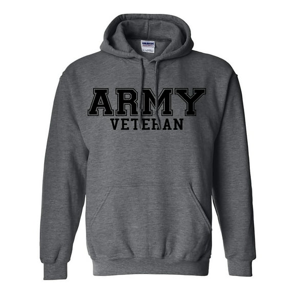 Army Veteran BLACK logo Hooded Sweatshirt