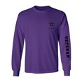thumbnail image 1 of Army "Veteran" Black Sleeve Print Adult Long Sleeve T-shirt, 1 of 3