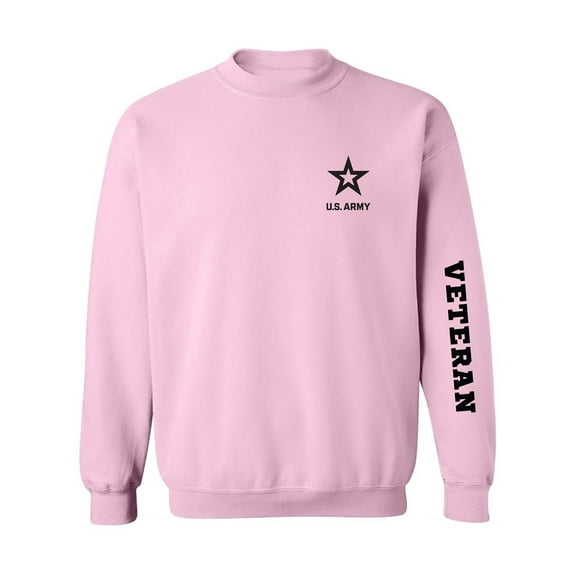 Army "Veteran" Black Sleeve Print Crewneck Sweatshirt
