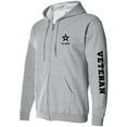 thumbnail image 1 of Army "Veteran" Black Sleeve Print Full-Zip Hooded Sweatshirt, 1 of 1