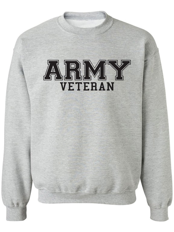 Army Veteran Black logo Military Style PT Crewneck Sweatshirt