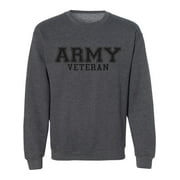 Army Veteran Black logo Military Style PT Crewneck Sweatshirt