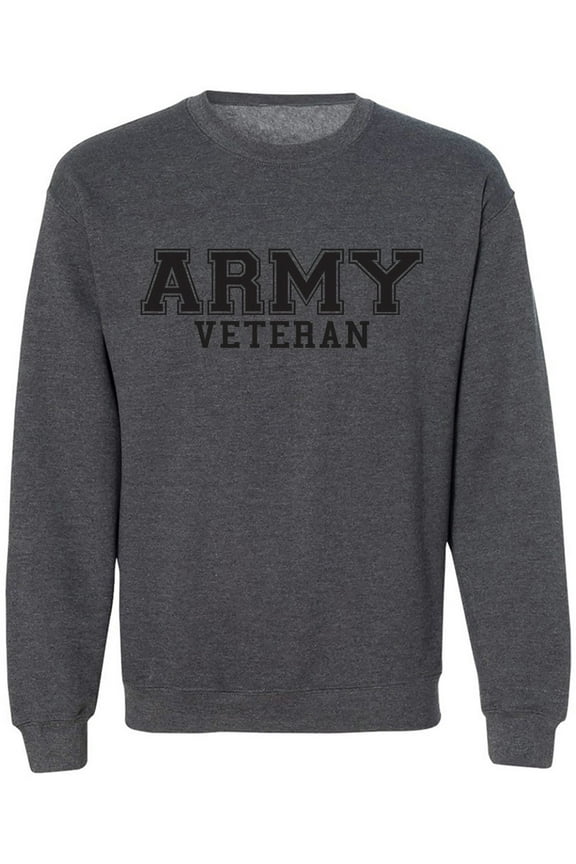 Army Veteran Black logo Military Style PT Crewneck Sweatshirt