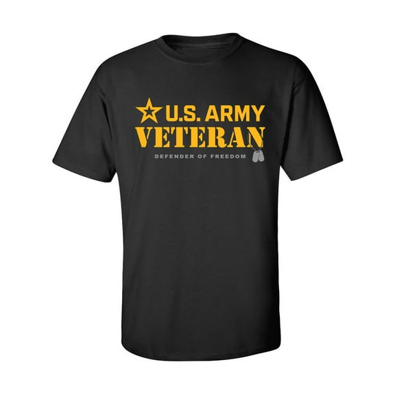 Army Veteran Defender of Freedom Adult Short Sleeve T-shirt