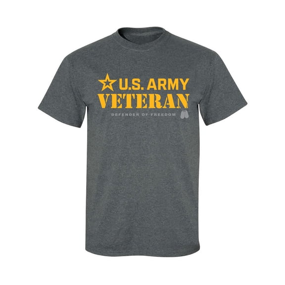 Army Veteran Defender of Freedom Adult Short Sleeve T-shirt