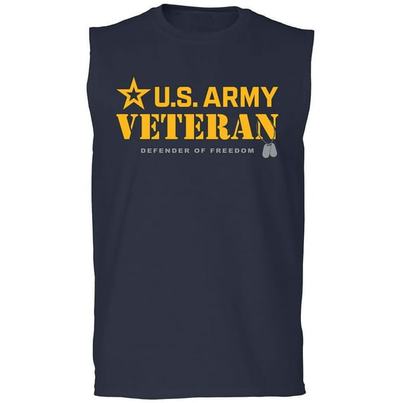 Army Veteran Defender of Freedom Adult Sleeveless Tee