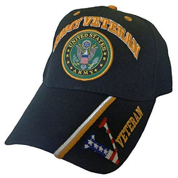 Army Veteran Hat Vet Baseball Cap and BCAH Bumper Sticker for Military Men Women Low Profile Crown