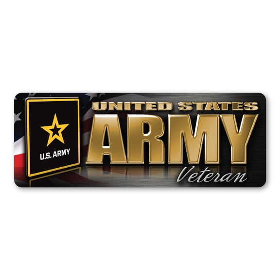 Army Veteran Mini Bumper Strip Magnet