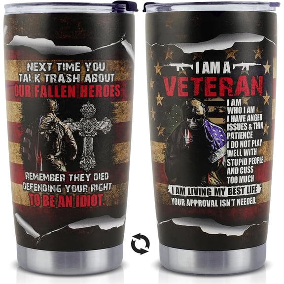 Army Veteran Tumbler 20 Oz For Men Your Approval Isn't Needed, God Veteran Air Force Cup, Jesus Navy Veteran Mug, Fathers Day Marine Veteran Gifts, Vietnam Veteran Gifts, Veteran Day Gifts Bulk