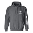 thumbnail image 1 of Army "Veteran" White Sleeve Print Adult Hooded Sweatshirt, 1 of 3