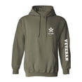 thumbnail image 1 of Army "Veteran" White Sleeve Print Adult Hooded Sweatshirt, 1 of 3