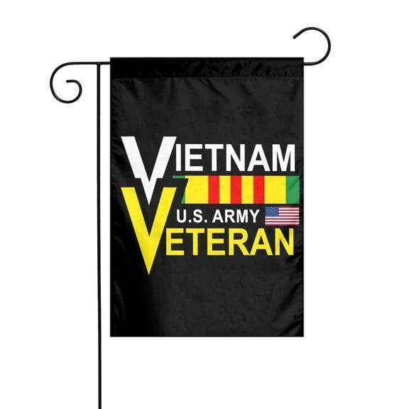 Army Vietnam Veteran Garden Flag for Yard Outside Decorations Double Sided for Home Indoor Outdoor Porch Patio Garden 12x18 in