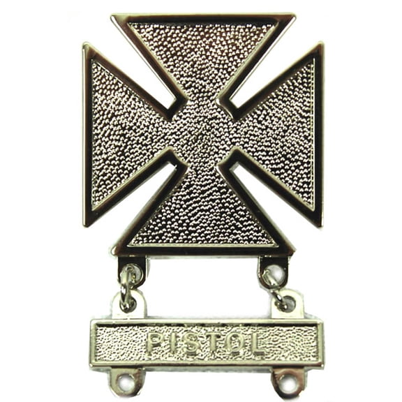 Army Weapon Qualification Badges With Mirror Finish and Bar Tab Attached